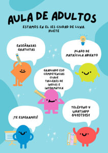 Abierto el período de matriculación del segundo cuatrimestre del Aula de Adultos de Huete