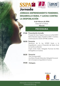 Completa jornada de AMEP en Alarcón para informar de ayudas sobre emprendimiento y despoblación