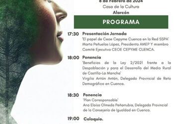 Completa jornada de AMEP en Alarcón para informar de ayudas sobre emprendimiento y despoblación