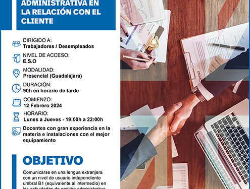 CEOE-Cepyme Guadalajara abre el plazo de inscripción del curso de inglés para gestión administrativa en la relación con el cliente
