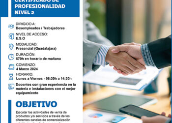 CEOE-Cepyme Guadalajara informa de las últimas plazas para el curso gratuito de actividades de venta