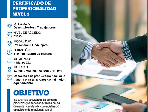 CEOE-Cepyme Guadalajara informa de las últimas plazas para el curso gratuito de actividades de venta