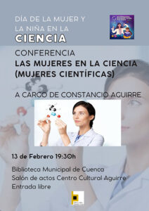 Conferencia en el Centro Cultural Aguirre para celebrar el Día Internacional de la Mujer y la Niña en la Ciencia