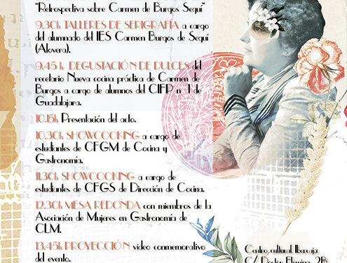 El CIFP nº1 de Guadalajara celerbará el Día de la Mujer con el evento Cocinando por el tiempo. La revolución culinaria Carmen de Burgos