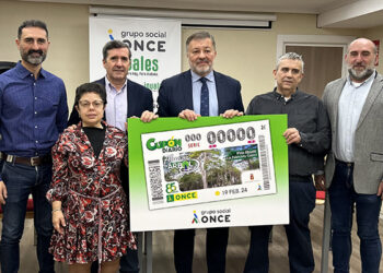 El Pino Abuelo de Los Palancares, de 500 años, extiende su sombra por los cupones de la ONCE