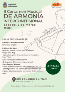 Guadalajara acoge este fin de semana el II Certamen Musical de Armonía Interconfesional