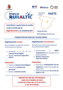 Huete participa en el programa RuralTIC para potenciar la digitalización