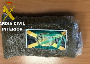 La Guardia Civil de Cuenca interviene en Valdeolivas una “pastilla” de hachís de 96 gramos