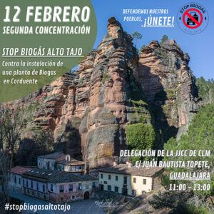 La plataforma Stop Biogás Alto Tajo convoca una manifestación en Guadalajara el próximo 12 de febrero