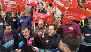 Los representantes del cuerpo de agentes medioambientales de CCOO-CLM encerrados durante 24 horas en Función Pública advierten de que mantendrán la movilización