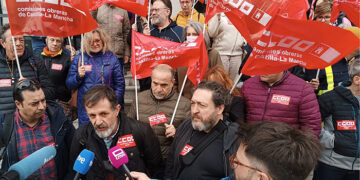 Los representantes del cuerpo de agentes medioambientales de CCOO-CLM encerrados durante 24 horas en Función Pública advierten de que mantendrán la movilización