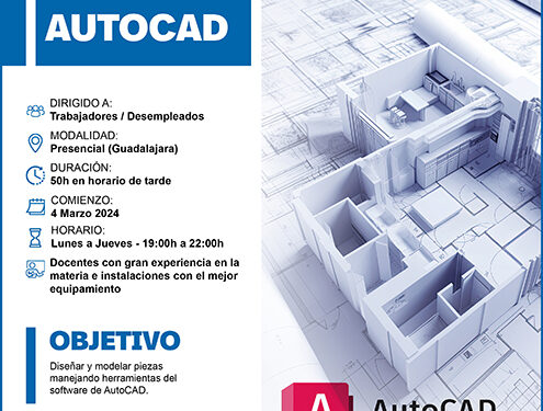 Últimas plazas para el curso gratuito de autocad de CEOE-Cepyme Guadalajara