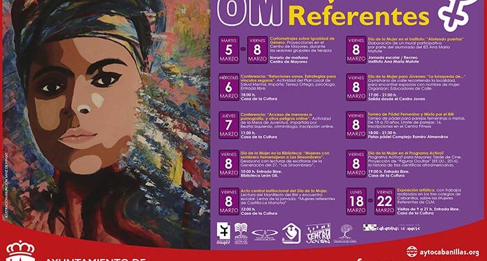 Una decena de actos en Cabanillas del Campo en torno al 8M de este año, bajo el lema “Mujeres referentes”