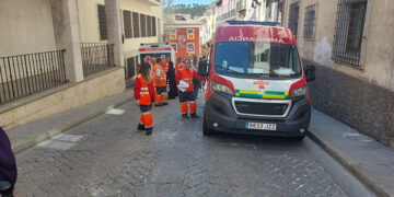 Cruz Roja monta con un dispositivo sanitario especial durante el Domingo de Ramos a solicitud de Ayuntamiento de Cuenca