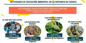 El programa de educación ambiental ‘Natura’ del Gobierno regional propone cuatro actividades para el mes de abril en Cuenca