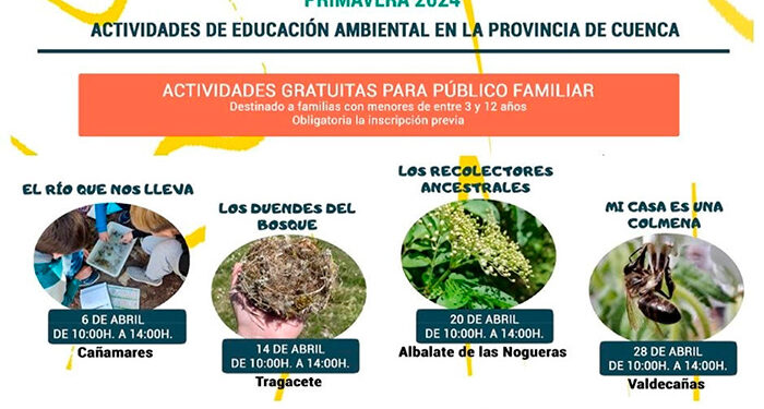 El programa de educación ambiental ‘Natura’ del Gobierno regional propone cuatro actividades para el mes de abril en Cuenca