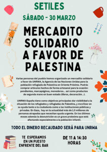 Setiles acoge un mercadito solidario a favor de Palestina en Semana Santa