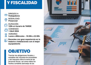 Últimas plazas para el curso gratuito de contabilidad digitalizada y fiscalidad de CEOE-Cepyme Guadalajara
