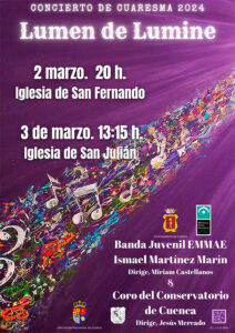 Conciertos del Coro de Conservatorio de Cuenca en las iglesias de San Fernando y San Julián este fin de semana