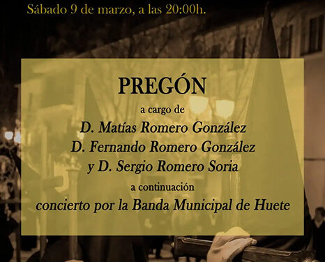 La parroquia San Esteban Protomártir de Huete acoge el pregón y concierto de Semana Santa