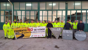 Protesta contra la supresión de una plaza en el taller de Fomento de Cuenca