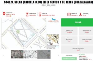 A subasta suelo urbano en Yebes de más de 5 millones euros procedente de la liquidación de Reyal Urbis