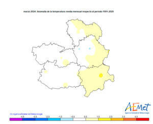 El mes de marzo ha estado por encima de sus valores normales en Castilla-La Mancha