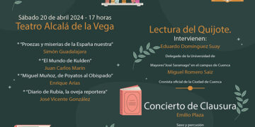 El teatro de Alcalá de la Vega acoge la celebración del 419 aniversario de la publicación del Quijote de Cervantes