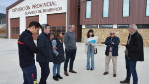 La Corporación Provincial visita las instalaciones de los nuevos parques de Bomberos de Priego y Cañete