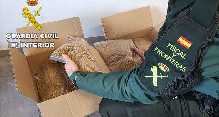 La Guardia Civil de Cuenca interviene 38 kilogramos de picadura de tabaco ilegal en un día