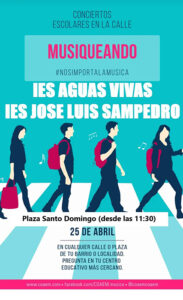Musiqueando llenará de conciertos escolares la Plaza de Santo Domingo este jueves 25 de abril