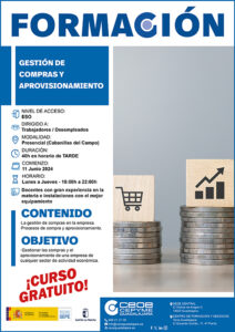 Abierto el plazo de inscripción para el curso gratuito de gestión de compras y aprovisionamiento de CEOE-Cepyme Guadalajara