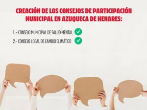 Aprobación definitiva del Consejo Local de Cambio Climático y de Salud Mental como órganos de participación en Azuqueca de Henares