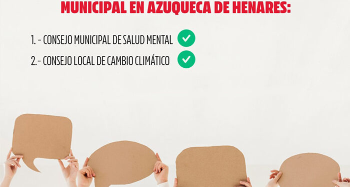Aprobación definitiva del Consejo Local de Cambio Climático y de Salud Mental como órganos de participación en Azuqueca de Henares 1 Aprobación definitiva del Consejo Local de Cambio Climático y de Salud Mental como órganos de participación en Azuqueca de Henares