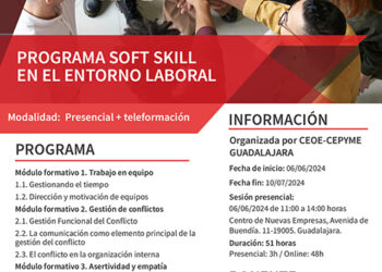 CEOE-Cepyme Guadalajara organiza el programa soft skill en el entorno laboral