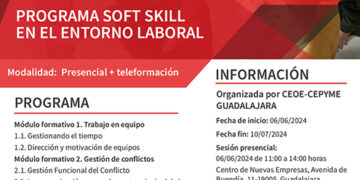 CEOE-Cepyme Guadalajara organiza el programa soft skill en el entorno laboral