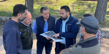 Comienzan las obras de recuperación de la antigua barrera tobácea de la Laguna de Uña
