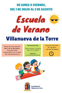 El Ayuntamiento de Villanueva de la Torre facilitará la conciliación de las familias del municipio con su Escuela de Verano infantil