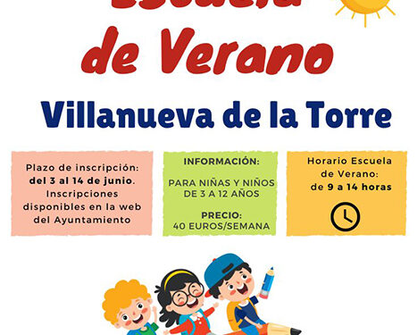 El Ayuntamiento de Villanueva de la Torre facilitará la conciliación de las familias del municipio con su Escuela de Verano infantil 1 El Ayuntamiento de Villanueva de la Torre facilitará la conciliación de las familias del municipio con su Escuela de Verano infantil