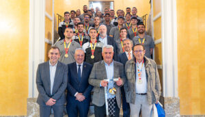 José Luis Vega felicita al Balonmano Guadalajara por el ascenso a ASOBAL y destaca la colaboración de la Diputación con el club