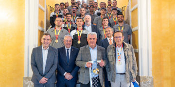 José Luis Vega felicita al Balonmano Guadalajara por el ascenso a ASOBAL y destaca la colaboración de la Diputación con el club