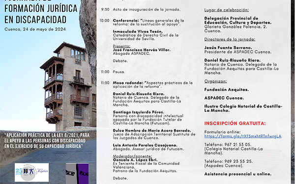 Juristas e integrantes del mundo asociativo reflexionan en Cuenca sobre la ley de apoyo a las personas con discapacidad