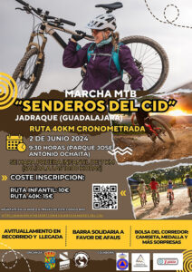 La marcha MTB Senderos del Cid tendra lugar el proximo domingo 2 de junio en Jadraque