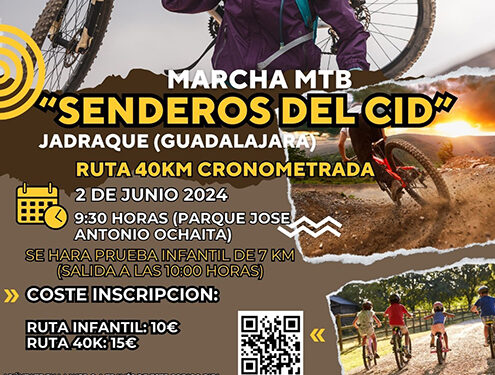 La marcha MTB Senderos del Cid tendra lugar el proximo domingo 2 de junio en Jadraque