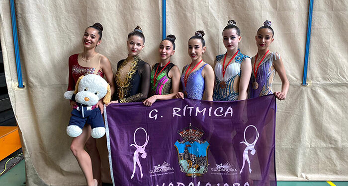 Las gimnastas del Club Rítmica Guadalajara vuelven del Campeonato Regional de Albacete con tres oros, seis platas y un bronce
