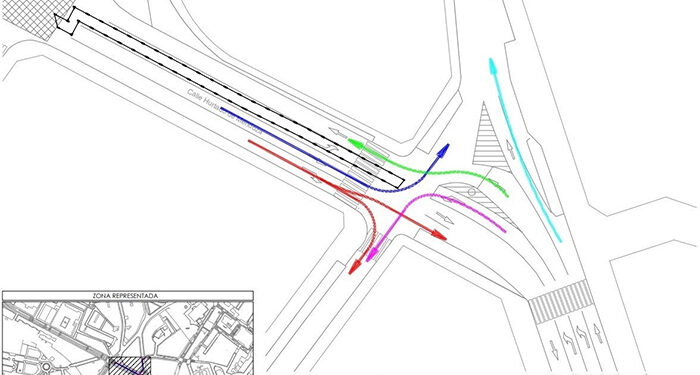 Las obras de REBI implican cambios en la movilidad en calle Hurtado de Mendoza desde este martes 21 de mayo