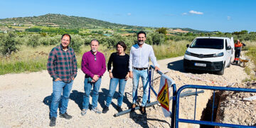 Las obras para la mejora de la red de abastecimiento de Priego entran en su recta final
