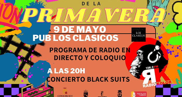 Radio Kolor presenta su XXX Fiesta de la Primavera con un programa en directo desde Los Clásicos y un concierto de Black Suits 1 Radio Kolor presenta su XXX Fiesta de la Primavera con un programa en directo desde Los Clásicos y un concierto de Black Suits