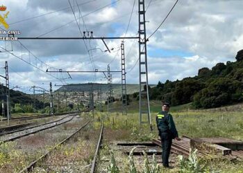 Seis investigados por la sustracción de raíles de vías del tren en la estación de Baides