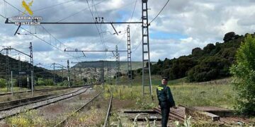 Seis investigados por la sustracción de raíles de vías del tren en la estación de Baides